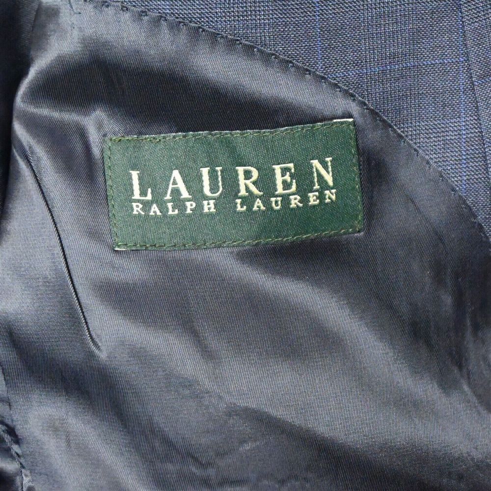 Lauren Ralph Lauren 46L 38x32 Navy Glenn Check Wool Sports Jacket Pants Suit - Picture 4 of 12